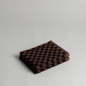 Josephine Organic Cotton Hand Towel | Tabac + Noir