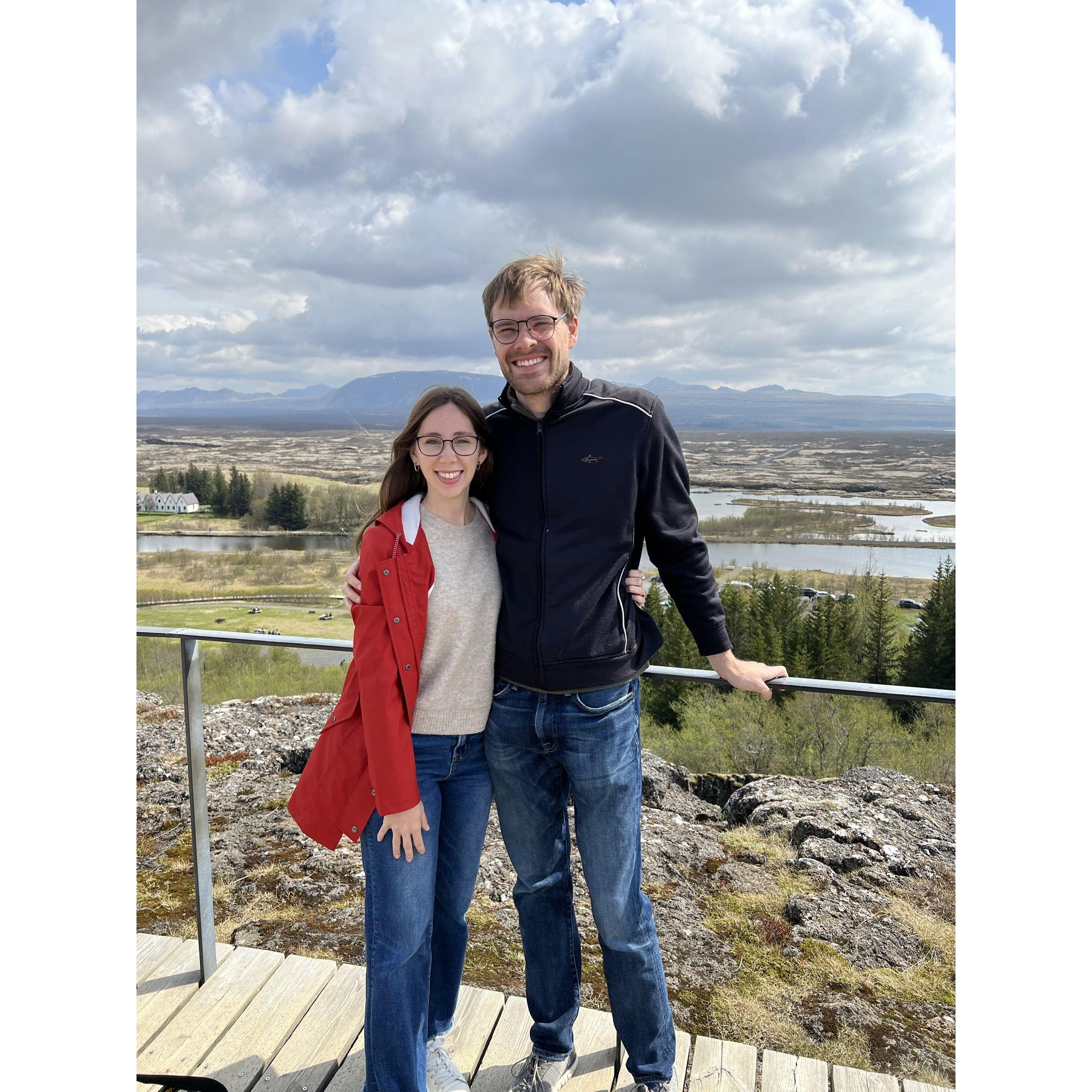 Visiting landmarks on the "Golden Circle" in Iceland