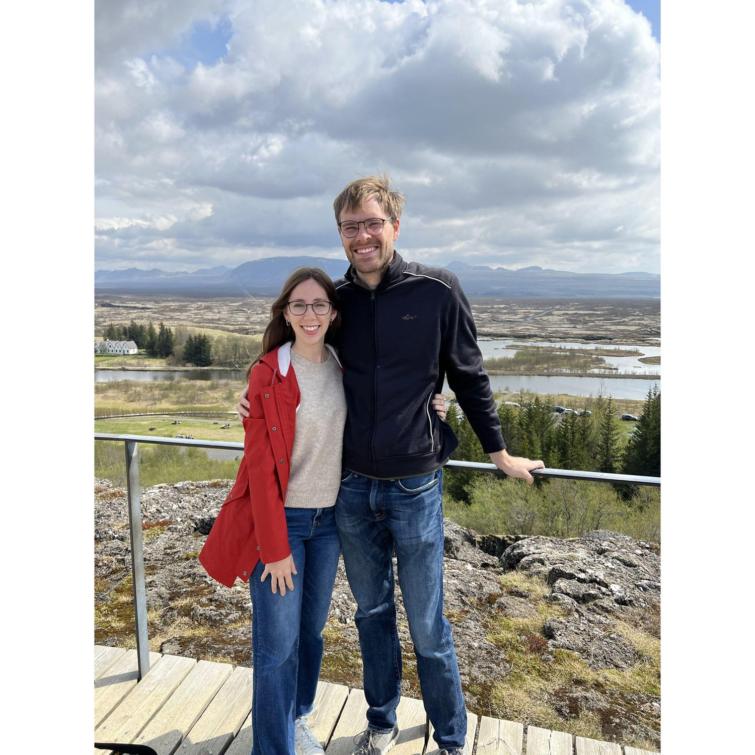 Visiting landmarks on the "Golden Circle" in Iceland