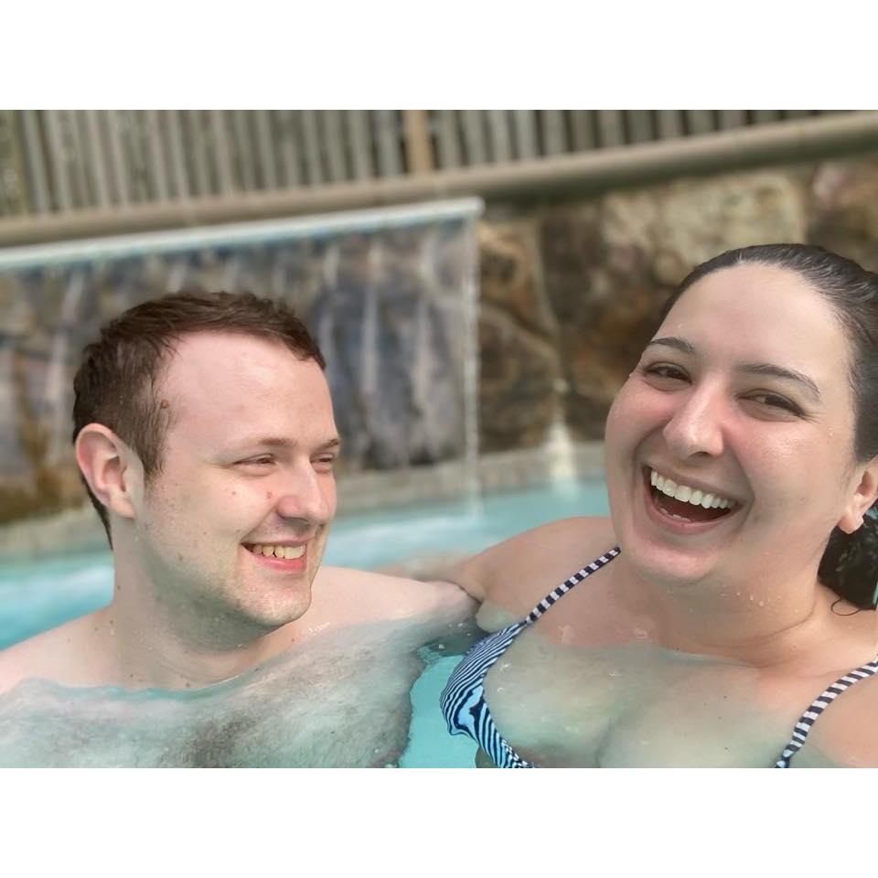 Swimming in Alex’s family’s pool!