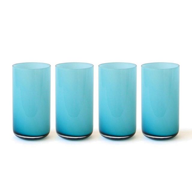Jonathan Adler Turquoise Pop Highball Glass Bundle
