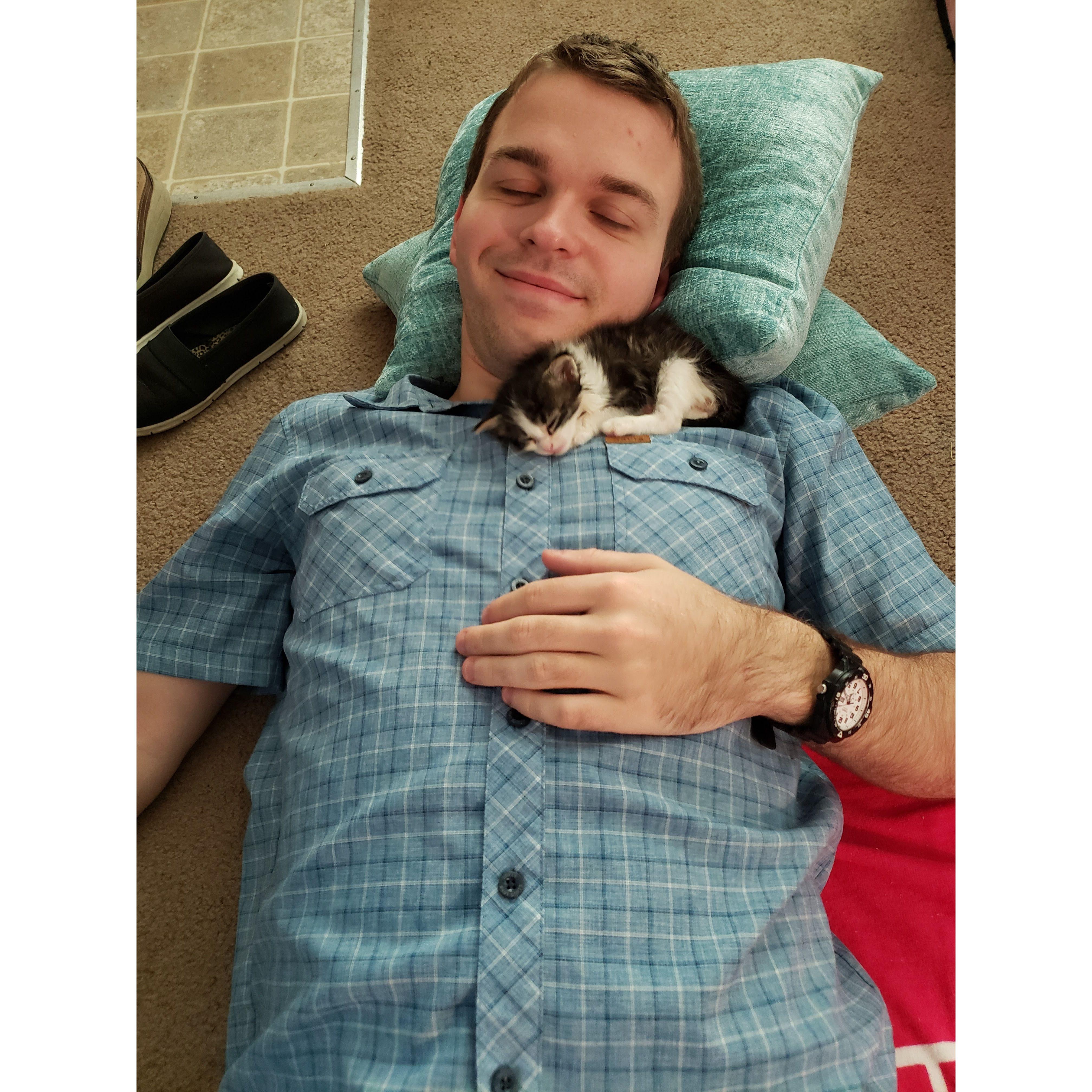 2020 First snuggle with our baby boy Bowie, funny story how he got his name.....
