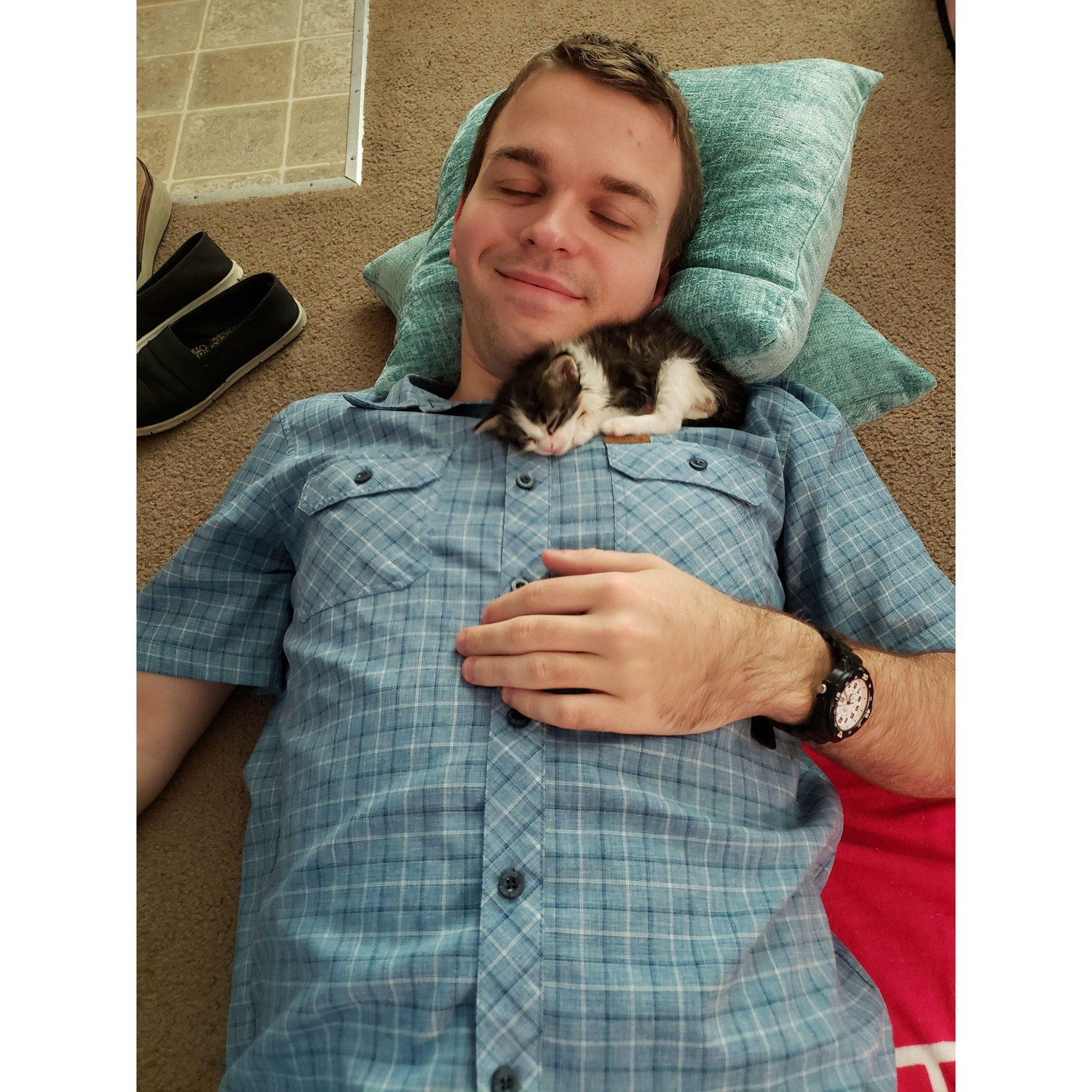 2020 First snuggle with our baby boy Bowie, funny story how he got his name.....