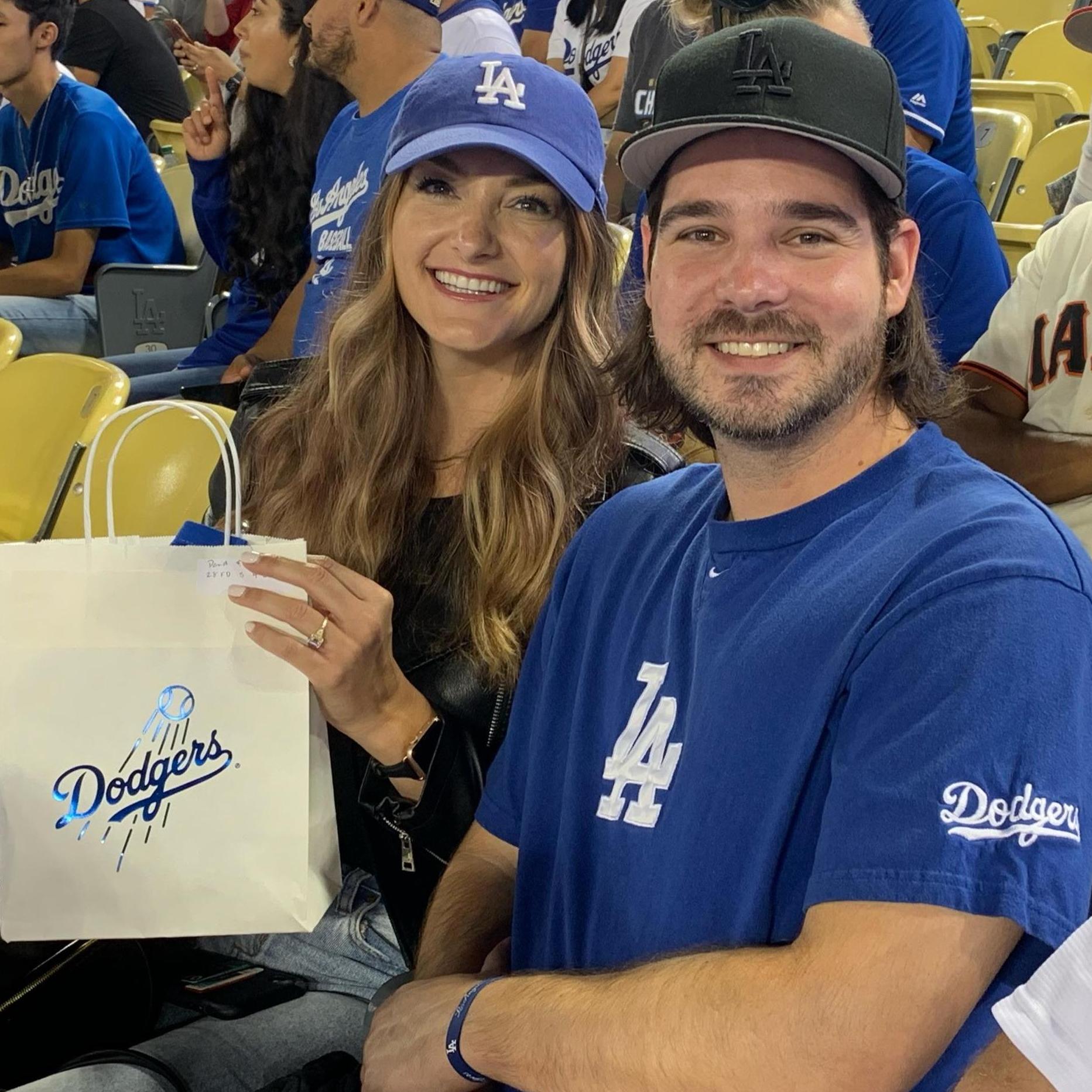 Dodgers celebrated our engagement too!