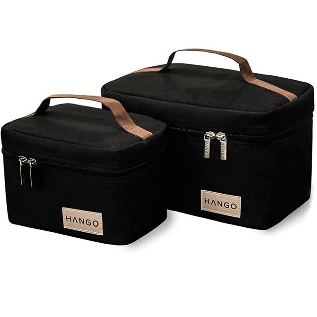 HANGO Insulated Lunch Bag [Set of 2 Sizes] - For Women & Men - Easy to Clean, Keeps Food Cold or Warm - Large & Small Sizes , Perfect for Everyday Uses