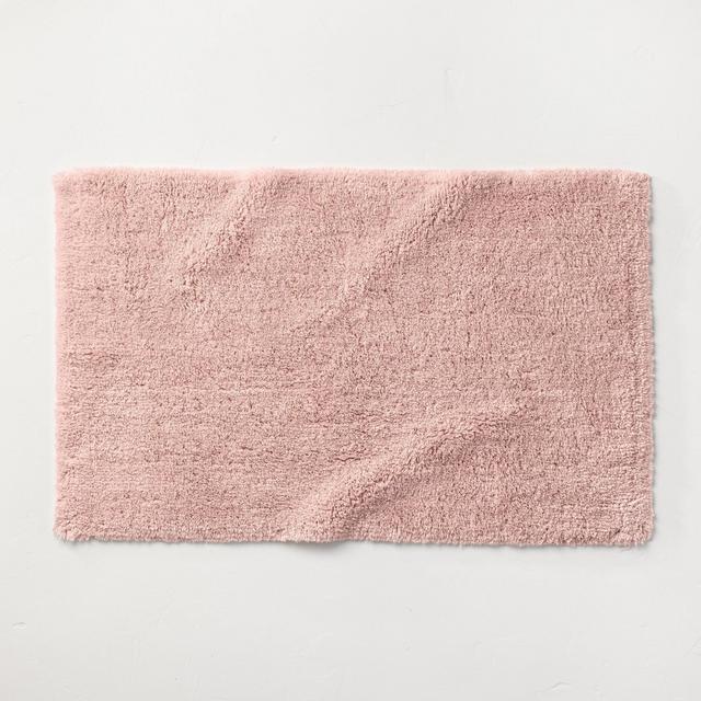 21"x34" Ultra Soft Tufted Bath Rug Light Blush - Casaluna™