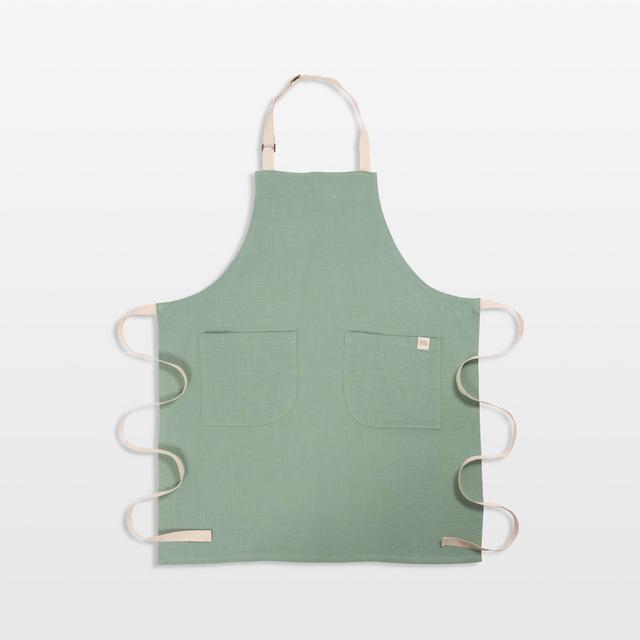 Monaco Mineral Green Cotton Slub Apron