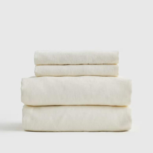 Organic Brushed Cotton Sheet Set (Ivory, Queen)