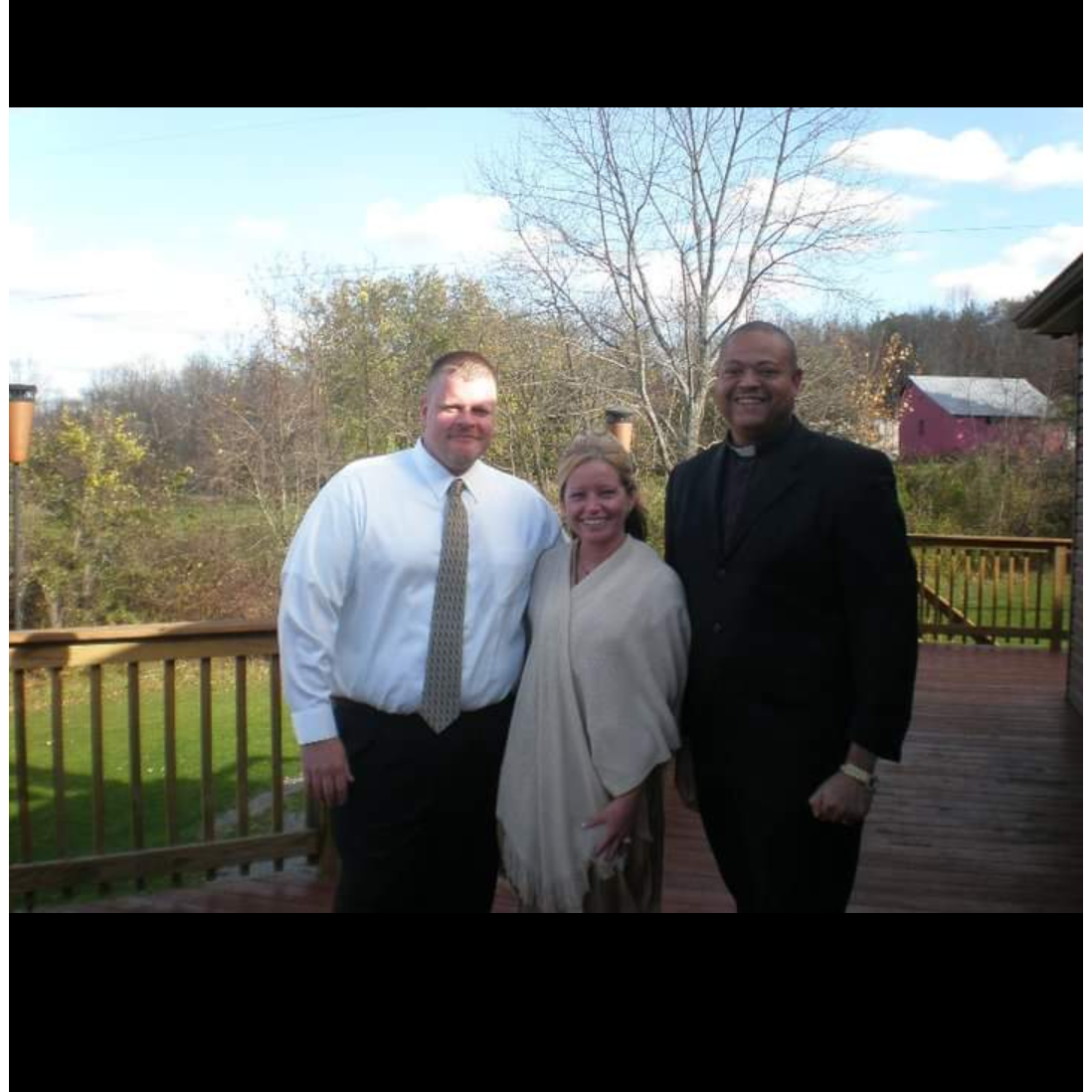 Dennis and I and our minister Frank Barnett