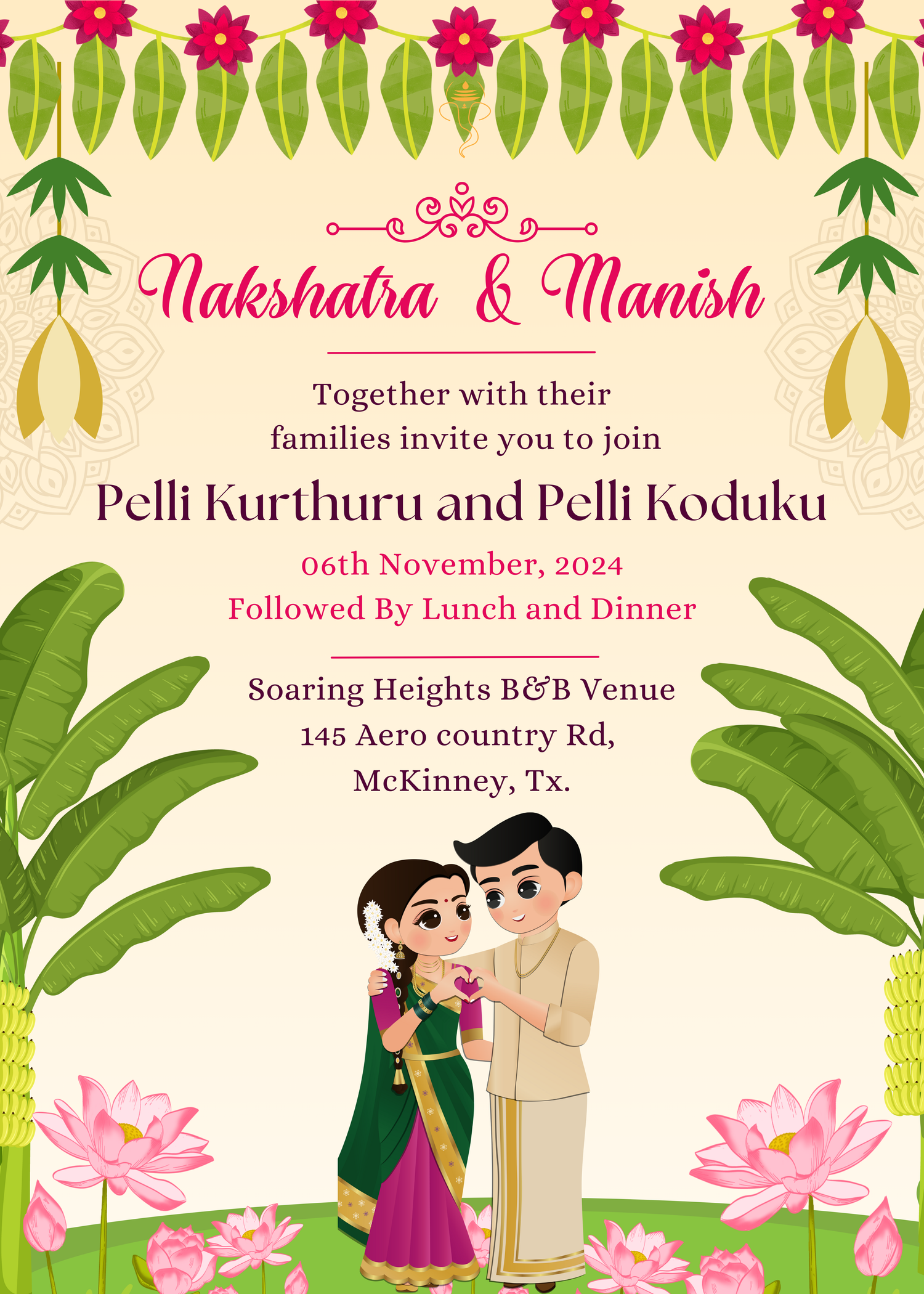 The Wedding Website of jeevita sai paspuneti and jeevita sai paspuneti