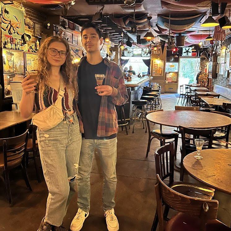 A cool Sailor bar in SF. One of Peter's favorite photo's of us!