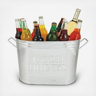 Country Home Cold Drinks Galvanized Beverage Tub