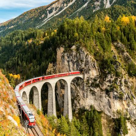 Train travel through Italy.