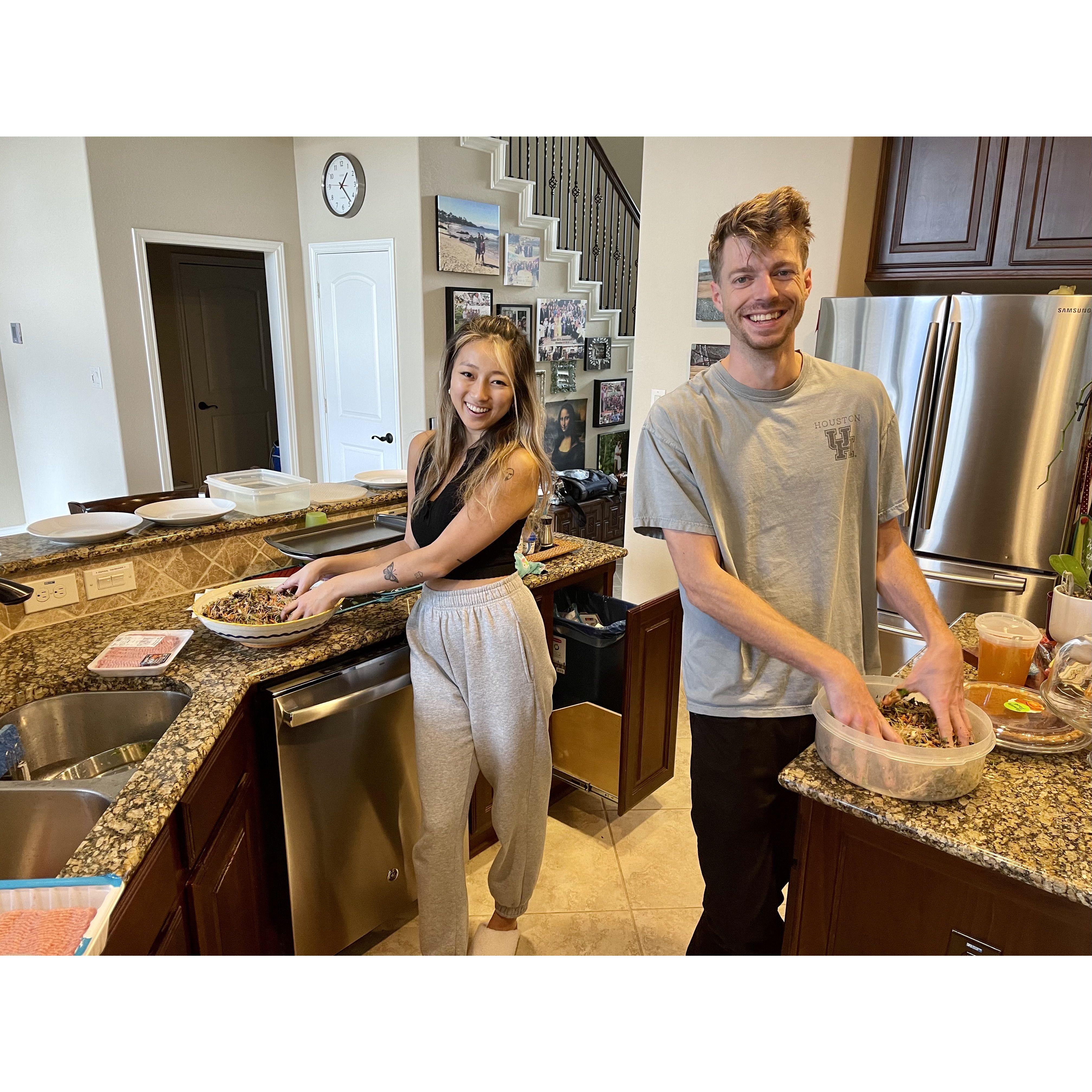 I learned the secret eggroll recipe here, which was symbolic of being accepted into the family. I am forever honored