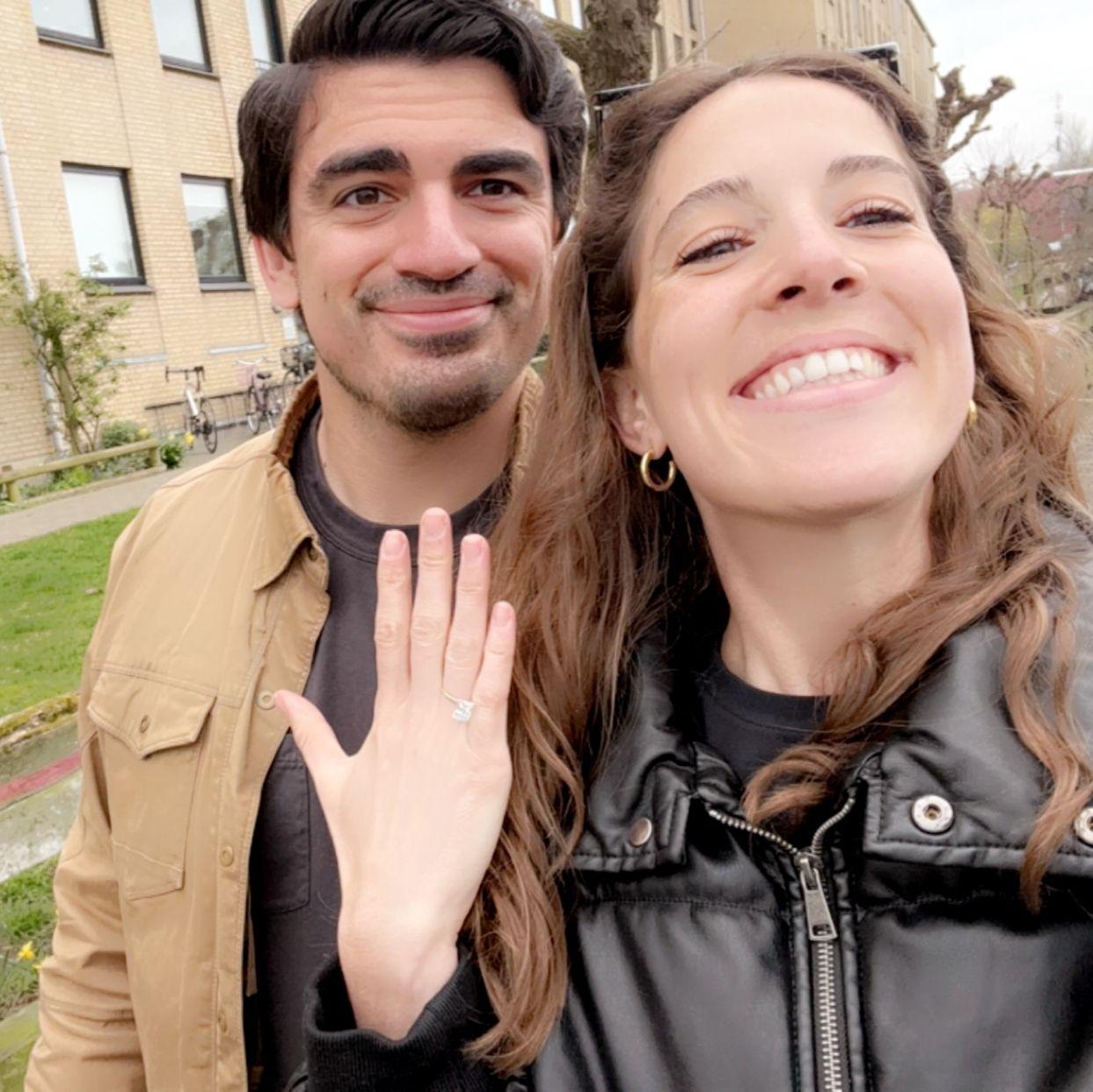 In Copenhagen after we got engaged!