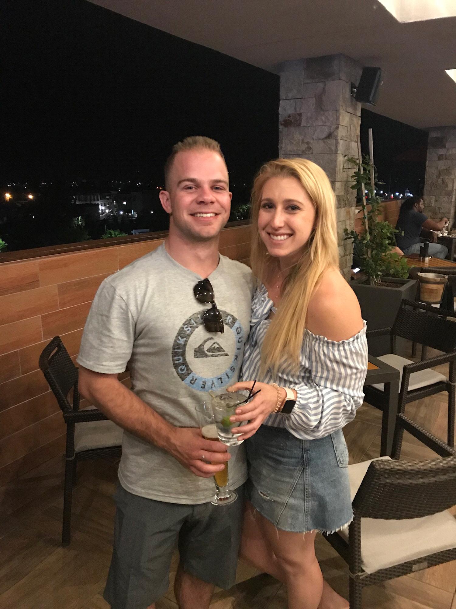 After signing the lease for our first house together. This was taken at the Archer Rooftop in downtown Napa.