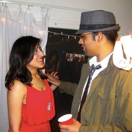 Sharing a brief moment at Alexa's 22nd Birthday Party at the Heffer House