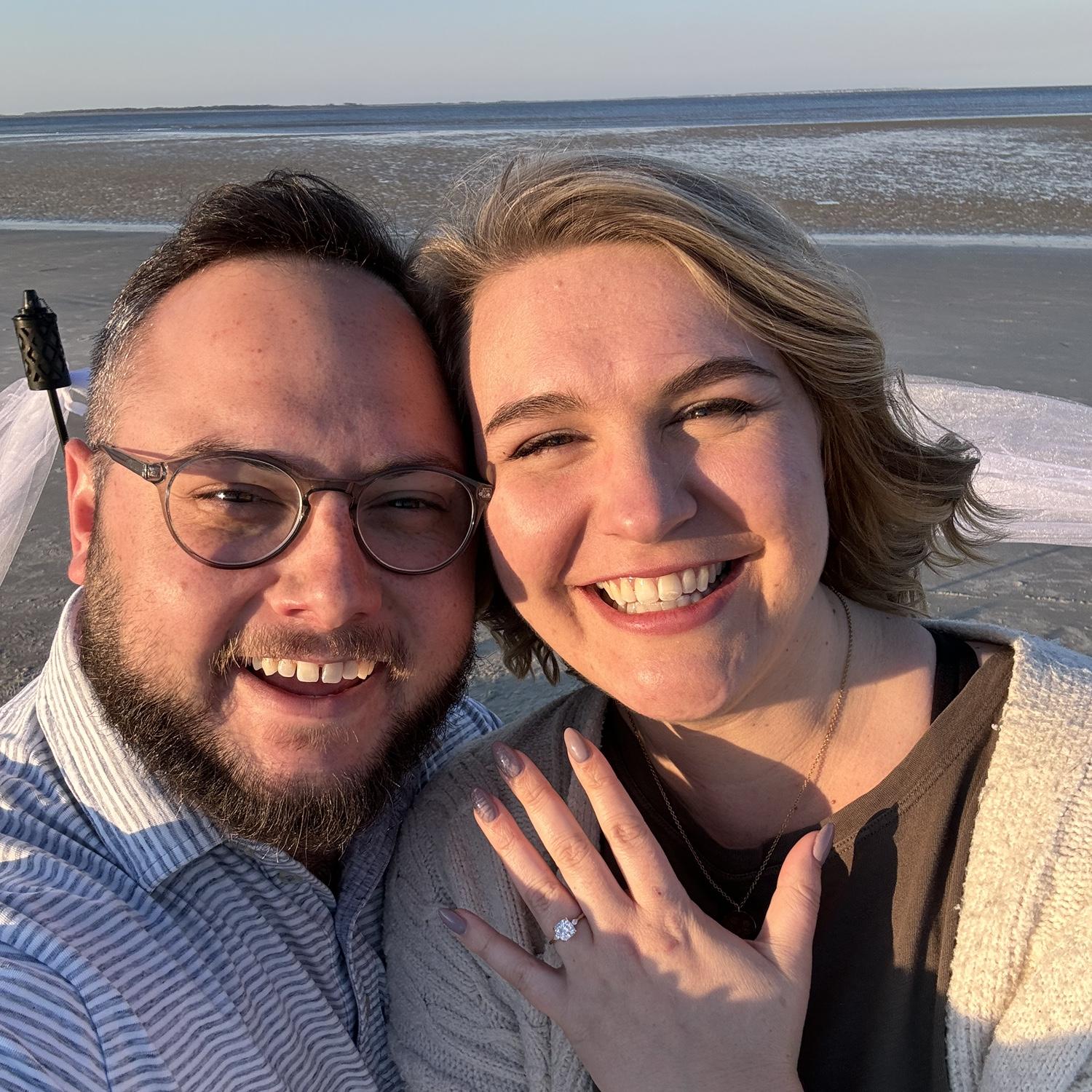 We got engaged at Harbor Island, SC
