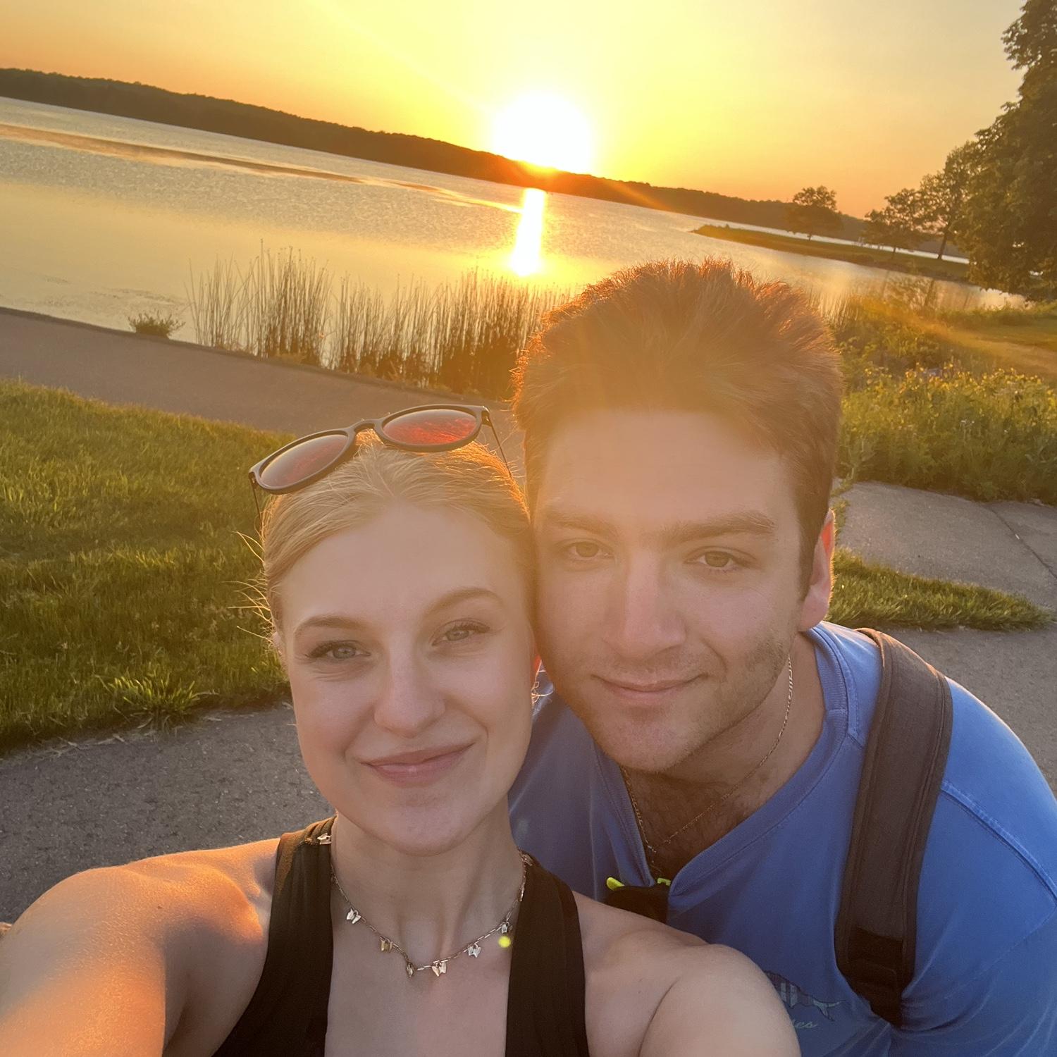 sun setting after one of many 6-mile Stoney Creek walks