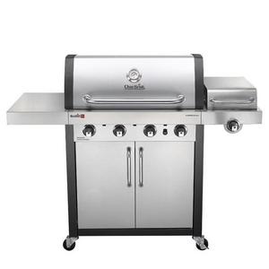 Char-Broil Commercial TRU-Infrared Stainless/Black 4-Burner Liquid Propane Gas Grill with 1 Side Burner