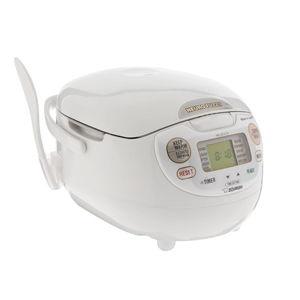 Zojirushi NS-ZCC10 5-1/2-Cup Neuro Fuzzy Rice Cooker and Warmer, Premium White
