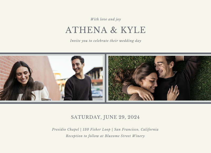 Weyers Photo | Charcoal | Zola Wedding Invitations