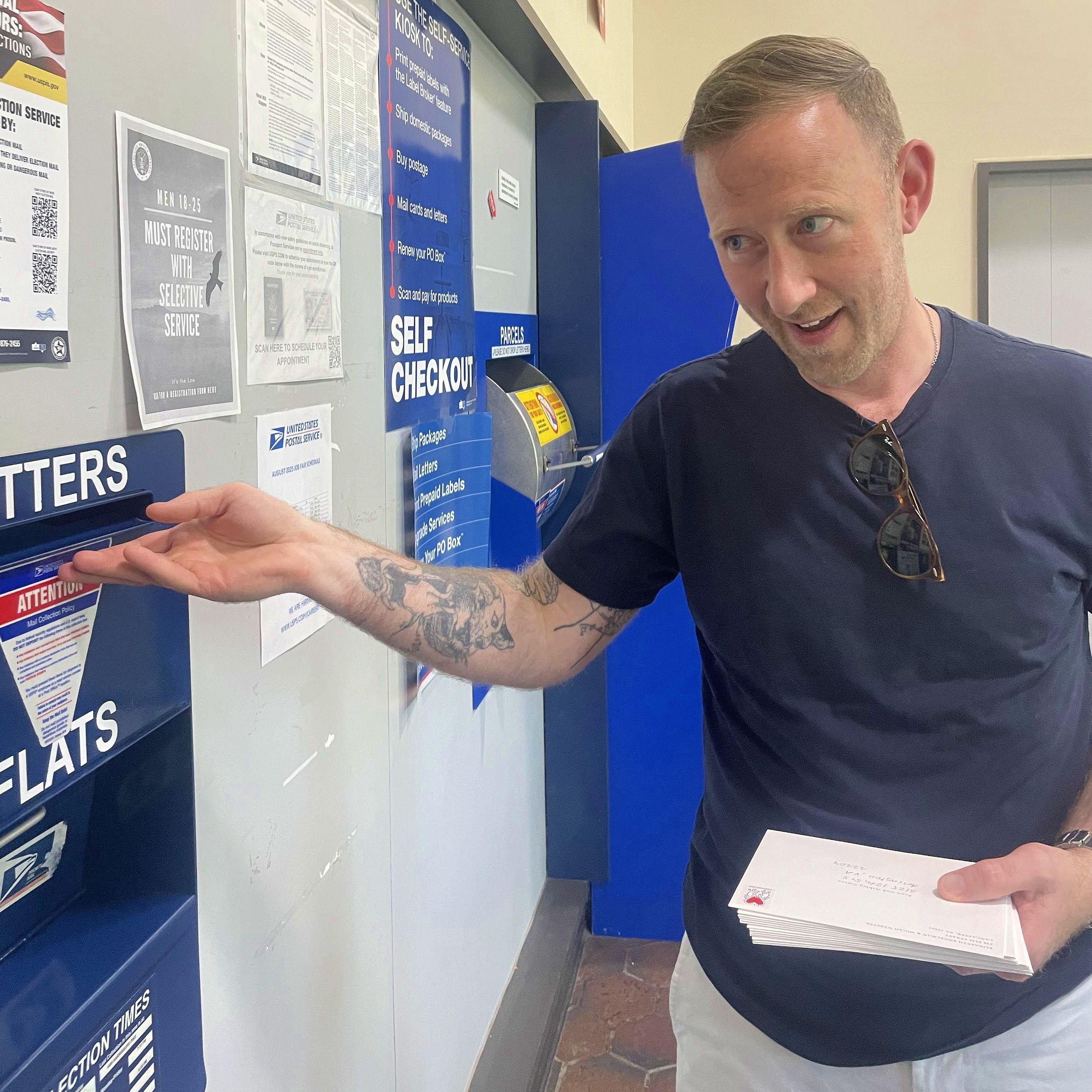 Mailing the invitations!