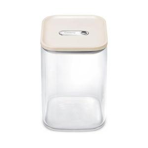 Caraway 4qt Glass Airtight Food Storage Container with Lid – Non-Toxic, BPA-Free Kitchen Storage Container – Stackable, Space-Saving Airtight Container for Dry Goods and More - Cream