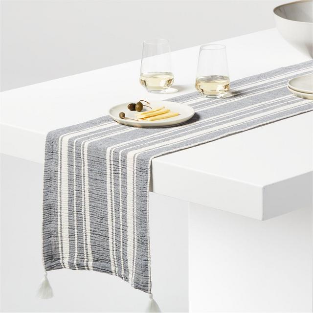 Sana 90" Stripe Gauze Table Runner