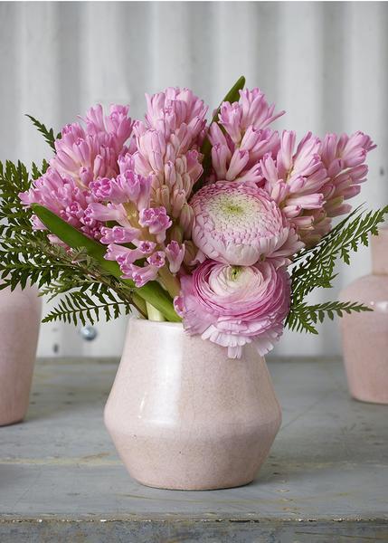 Pink Ceramic Vase - 4.5" Tall x 4.75" Wide