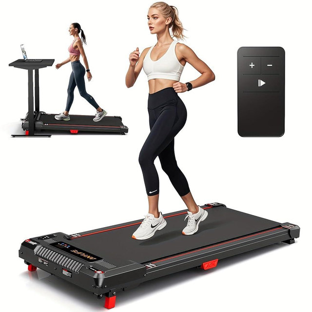 Walking Pad Treadmill, Anylife Incline Walking Pads Under Desk 330lb Capacity, 2.5HP Portable Treadmills for Home, Compact Treadmill Small Running Pad with LED Display