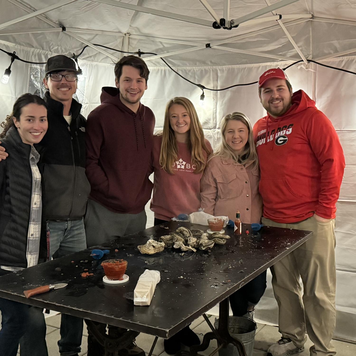 January 2024.
Ayla’s 1st oyster roast.