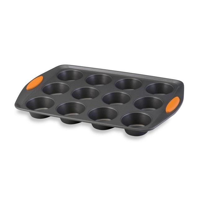 Rachael Ray™ Oven Lovin' Nonstick 12-Cup Muffin Pan in Grey/Orange