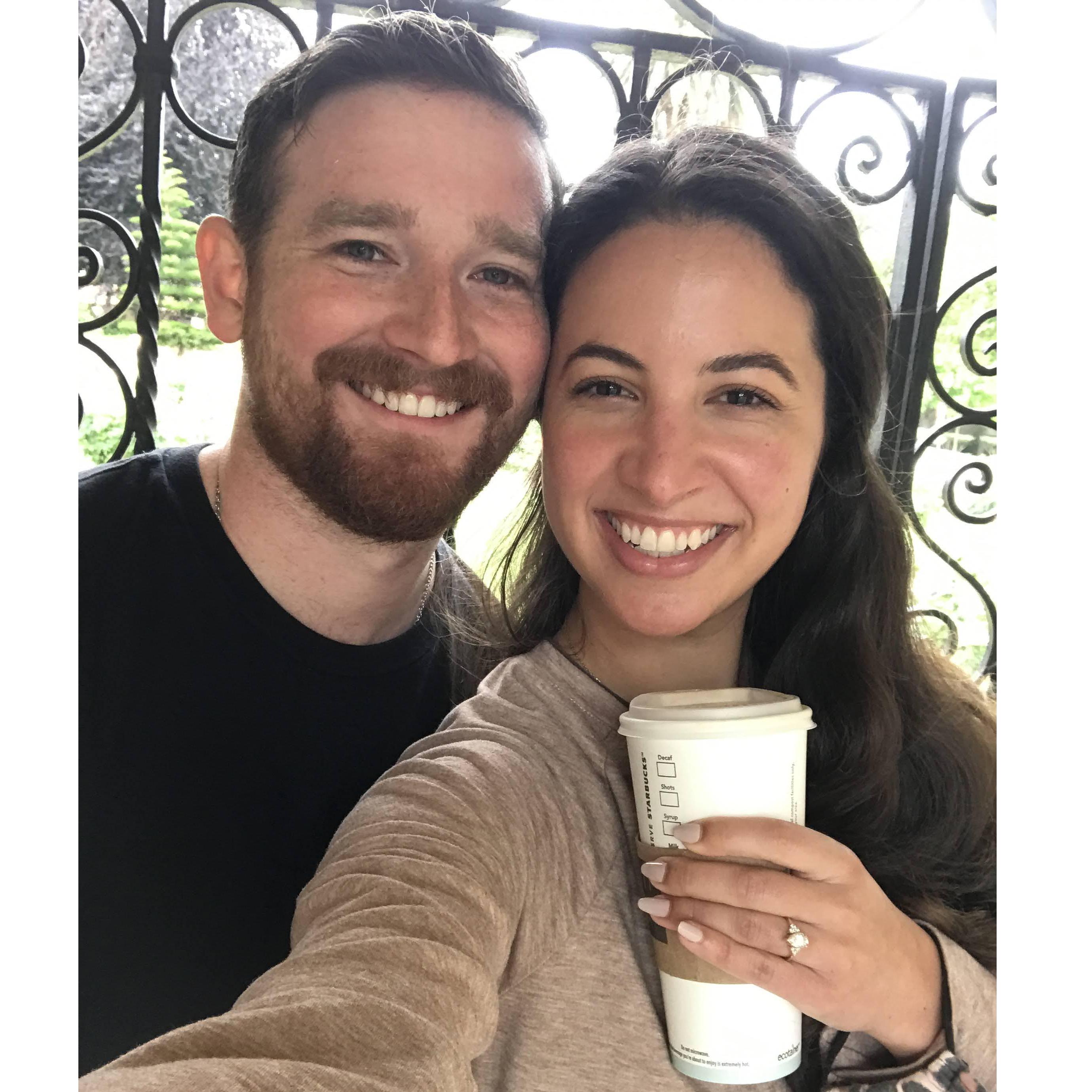 Visiting our alma matter, Santa Clara University, where it all started. This time, ENGAGED!