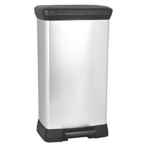Curver 50 Liter Rectangle Step Open Trash Can