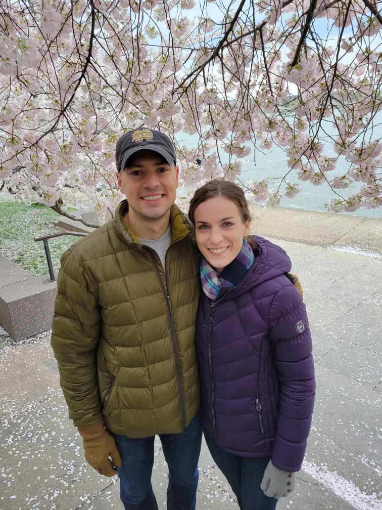 Seeing our first cherry blossoms in DC