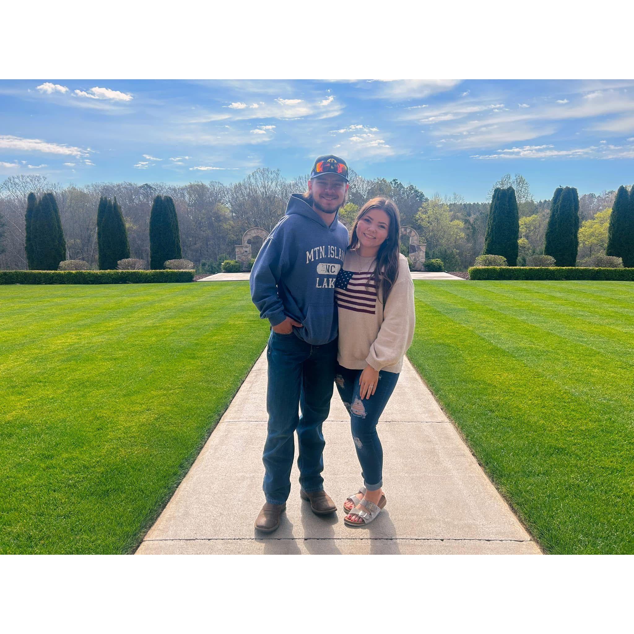 The day we officially booked our beautiful wedding venue <3