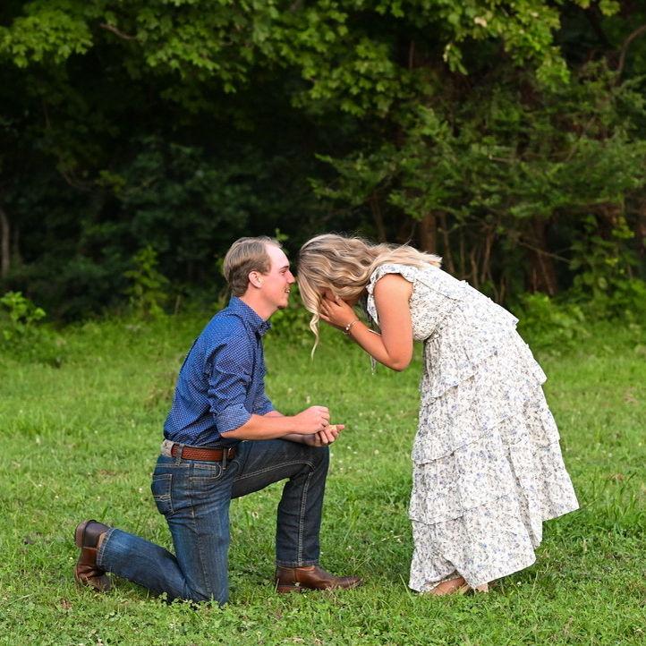 Aidan popped the question on his family farm!
