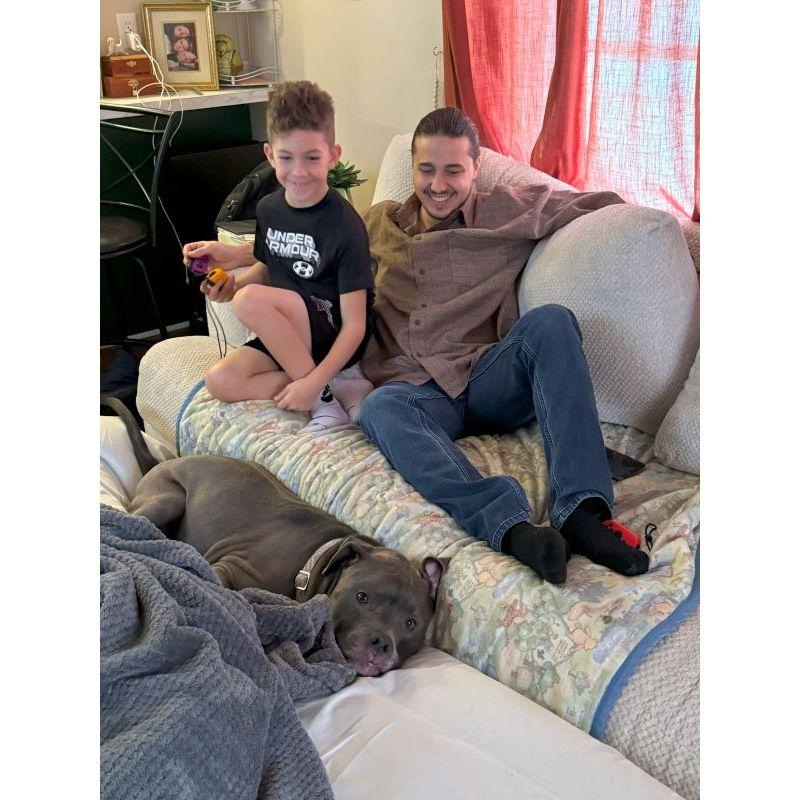 Gunner is so happy Vin came to visit!