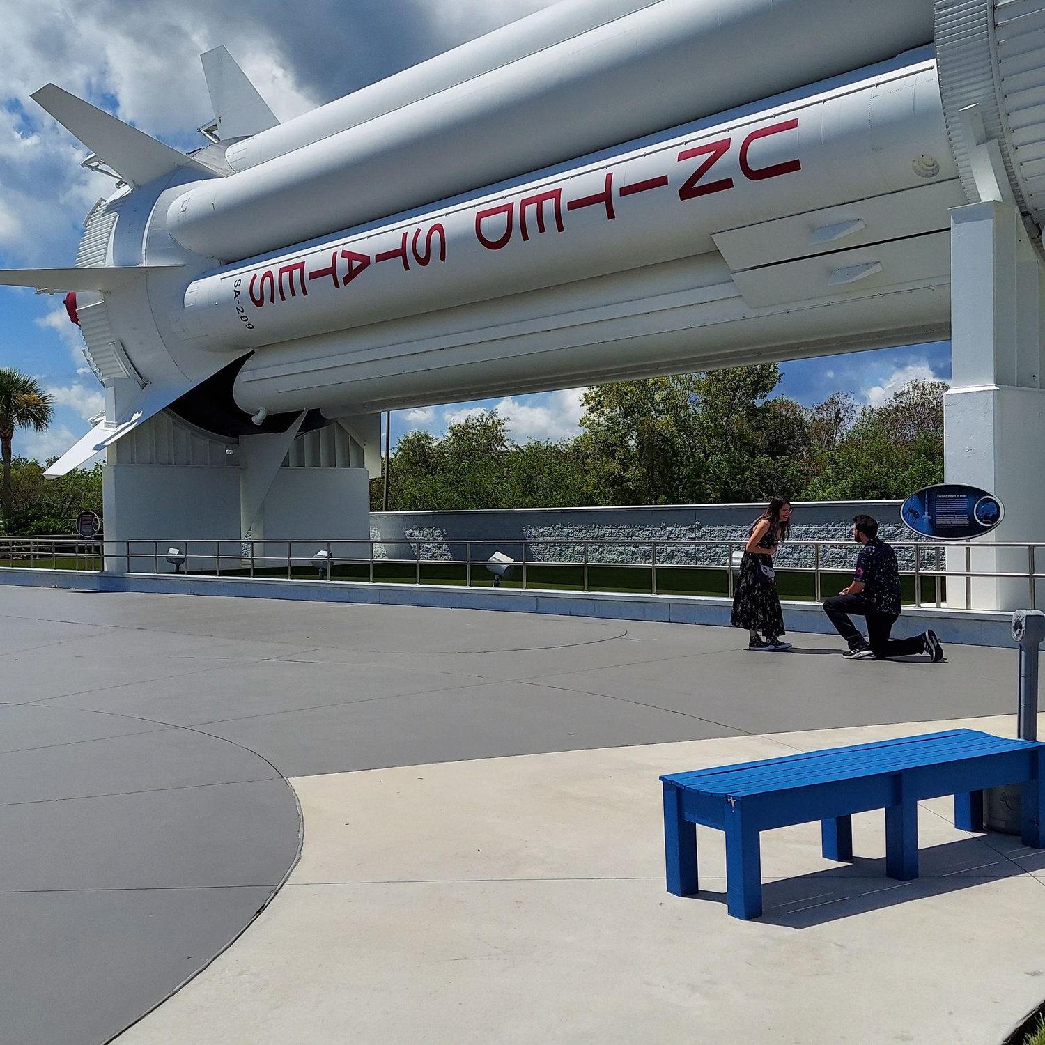 Tom proposed to Alice at Kennedy Space Center