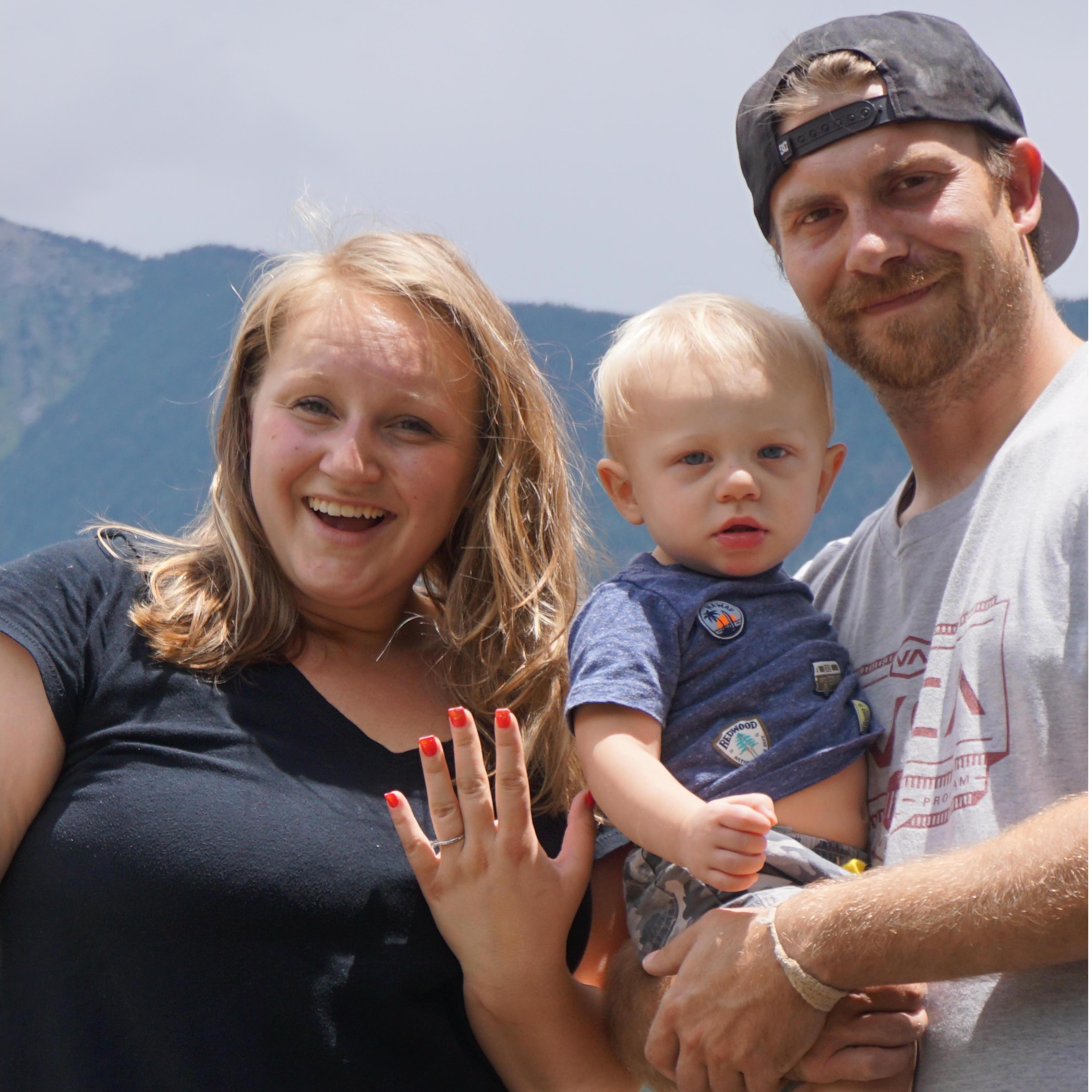 This is right after he asked and I said "Yes!!!" We got engaged on a family trip to Purgatory,CO
