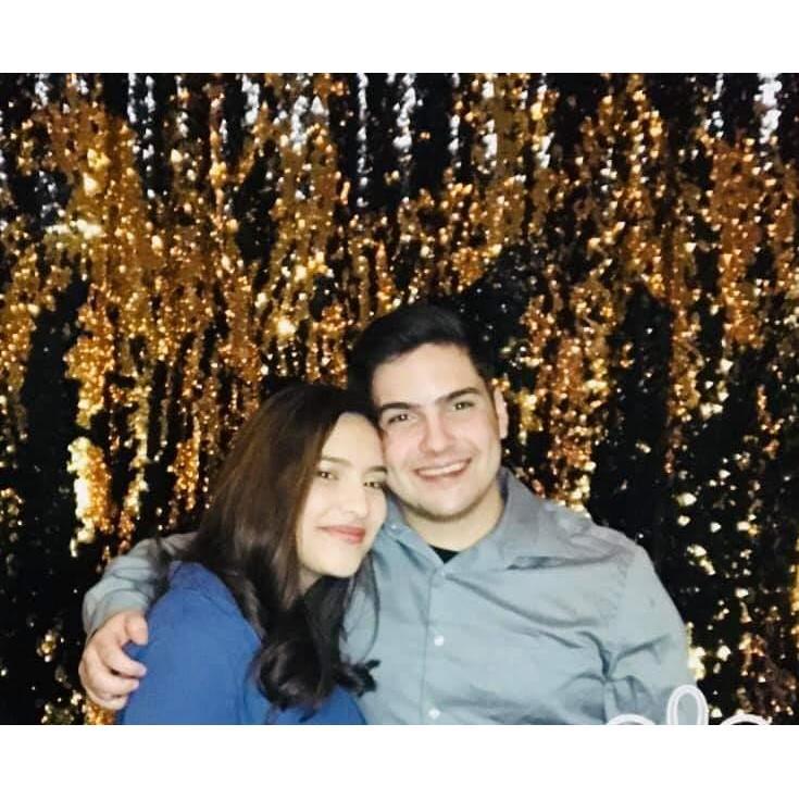 Picture from a company party from when we worked at a wedding venue together! This job made us realize we really wanted to have a small wedding 😅