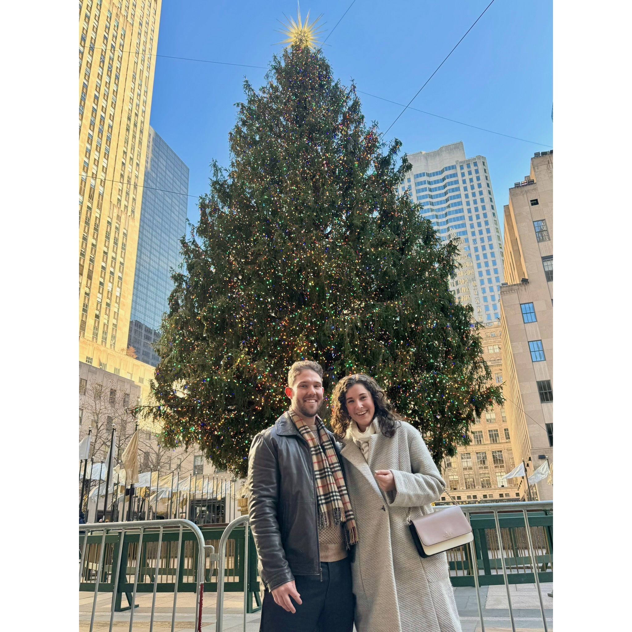 In December we went to New York and got a close up view of the tree thanks to Alec!