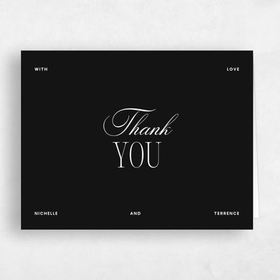Black Wedding Thank You - Solange Landscape