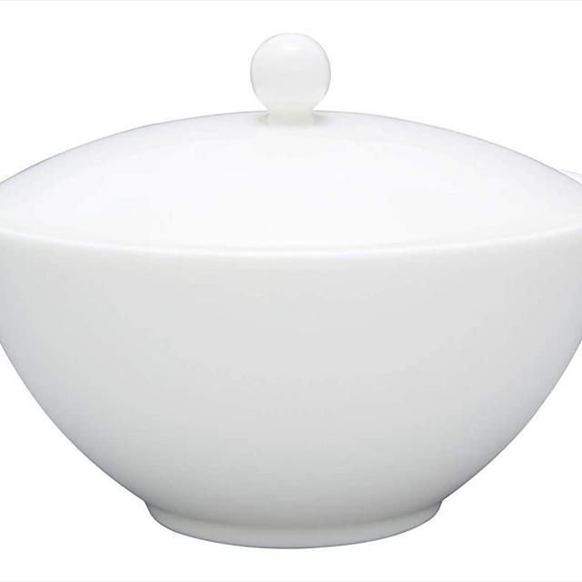 Jasper Conran by Wedgwood White Bone China Covered Sugar