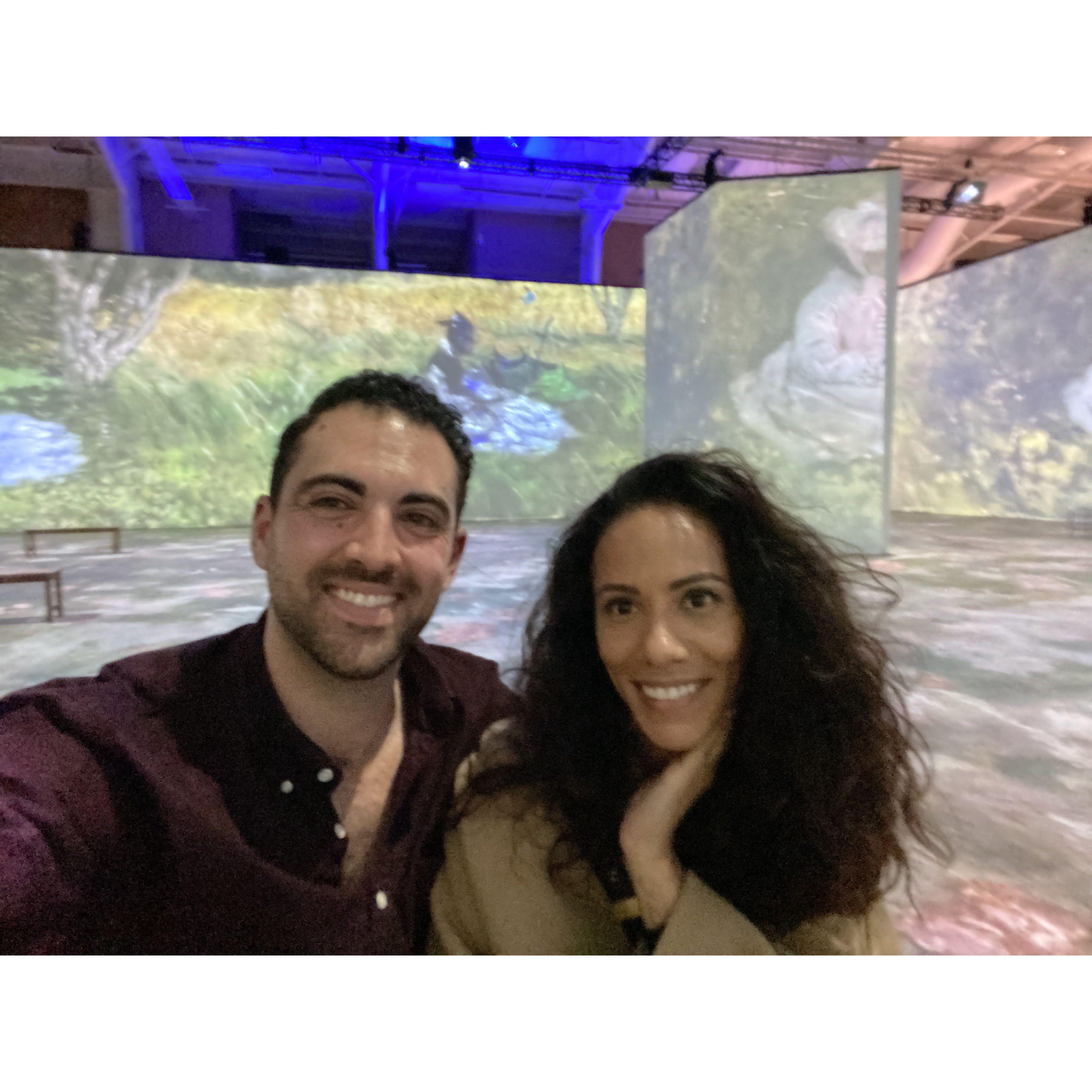 One of our first dates at the Beyond Monet exhibit