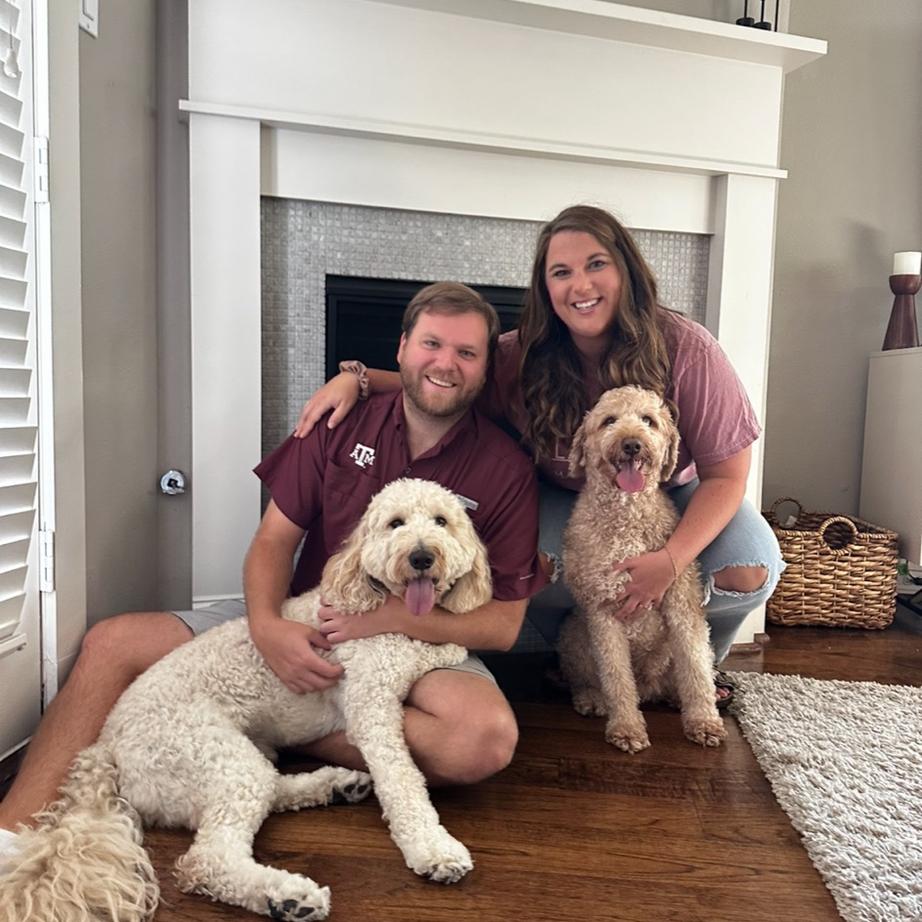 with our newest family member Barkley