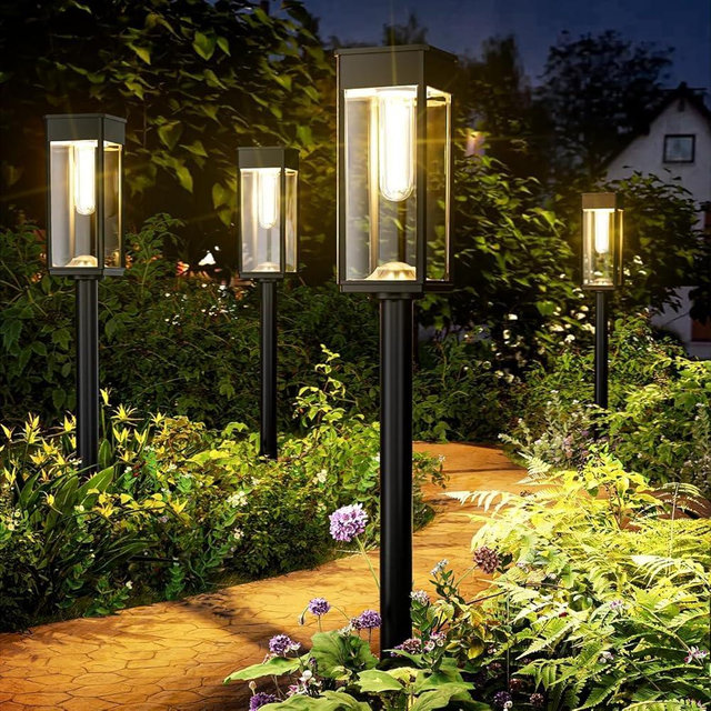 ALFIOT Solar Pathway Lights Outdoor, 12 Pack Bright Solar Lights Outdoor, Auto On/Off, IP65 Waterproof Landscape Lighting for Yard Patio Walkway Driveway Pathway (Warm White)