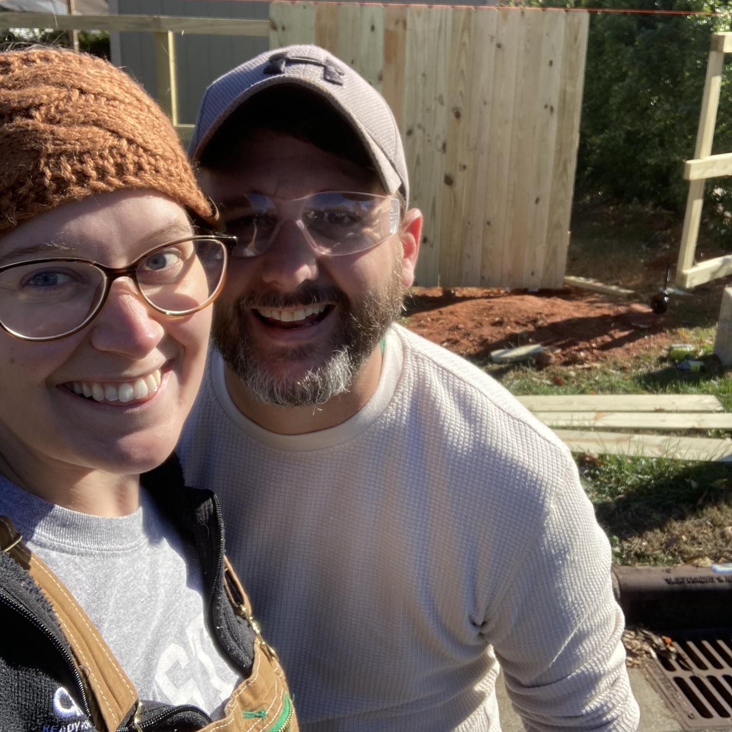 Building our Fence! What kind of album would this be without at least one house project pic?!