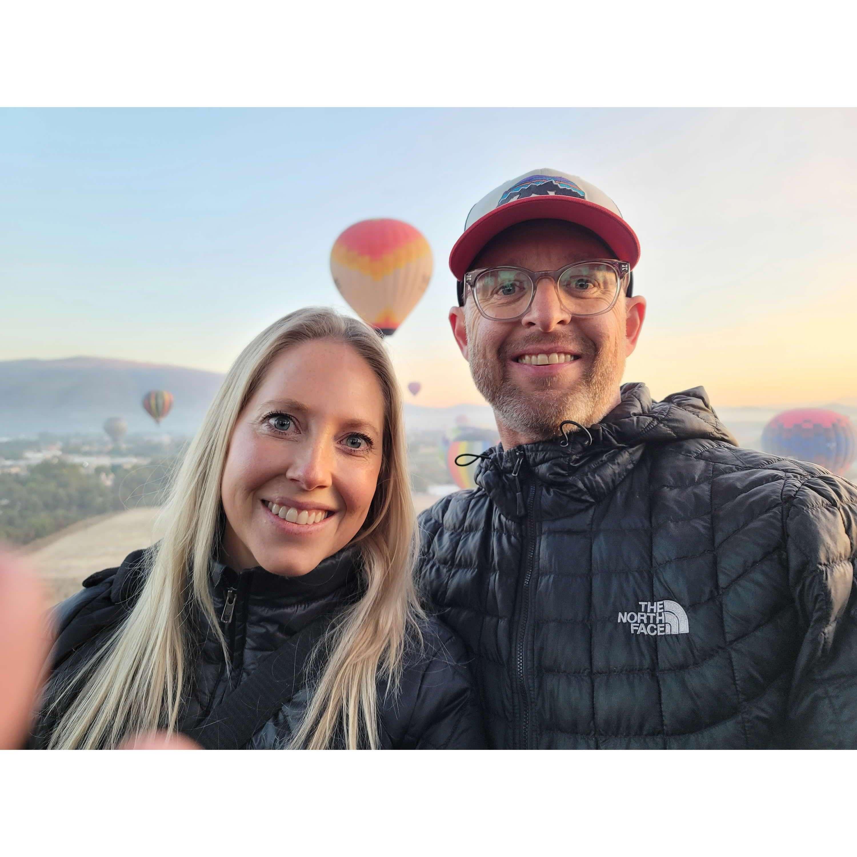 Hot air balloon ride outside of Mexico City - January 2023